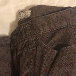 Free People floral corduroy pants